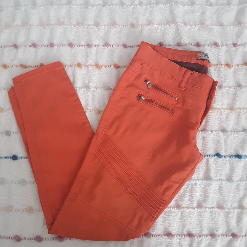 J Creations Denim Collections  Orange Fall Halloween 33 x 31